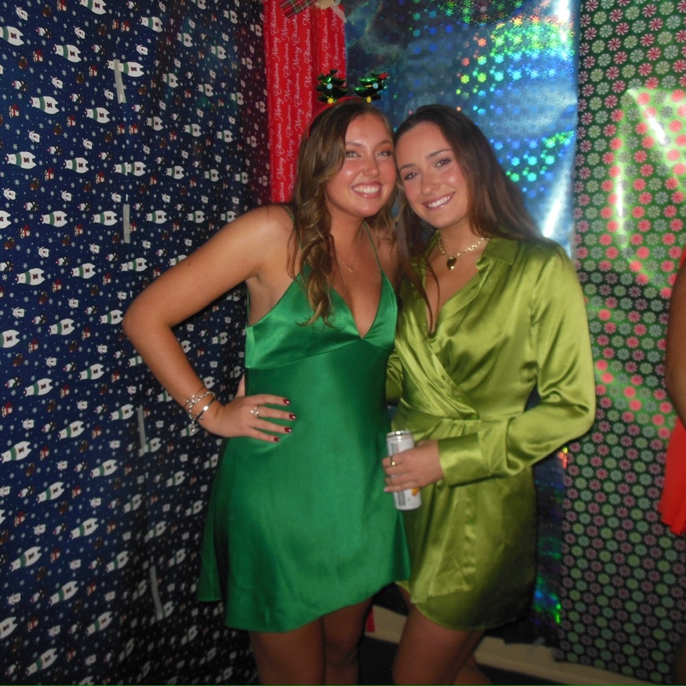 Reformation Green Mini Dress